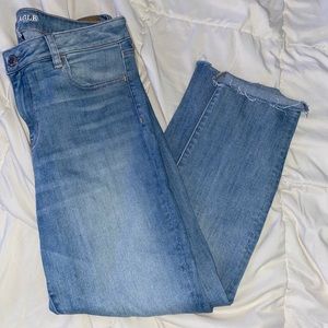 American eagle cropped jeans size 14